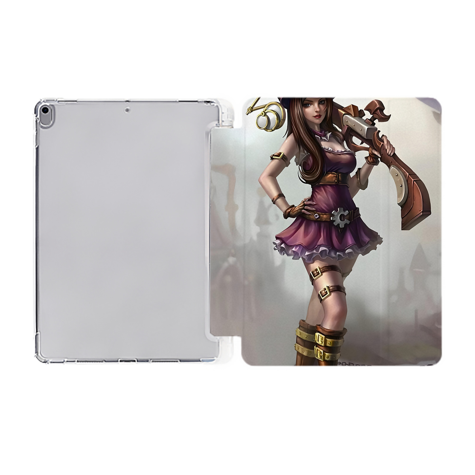 （画像用） リーグ・オブ・レジェンド League of Legends LOL IPad ケース ペン収納付き 三つ折りスタンド PUレザー×シリコン 対応機種9.5/10.5/10.9インチ